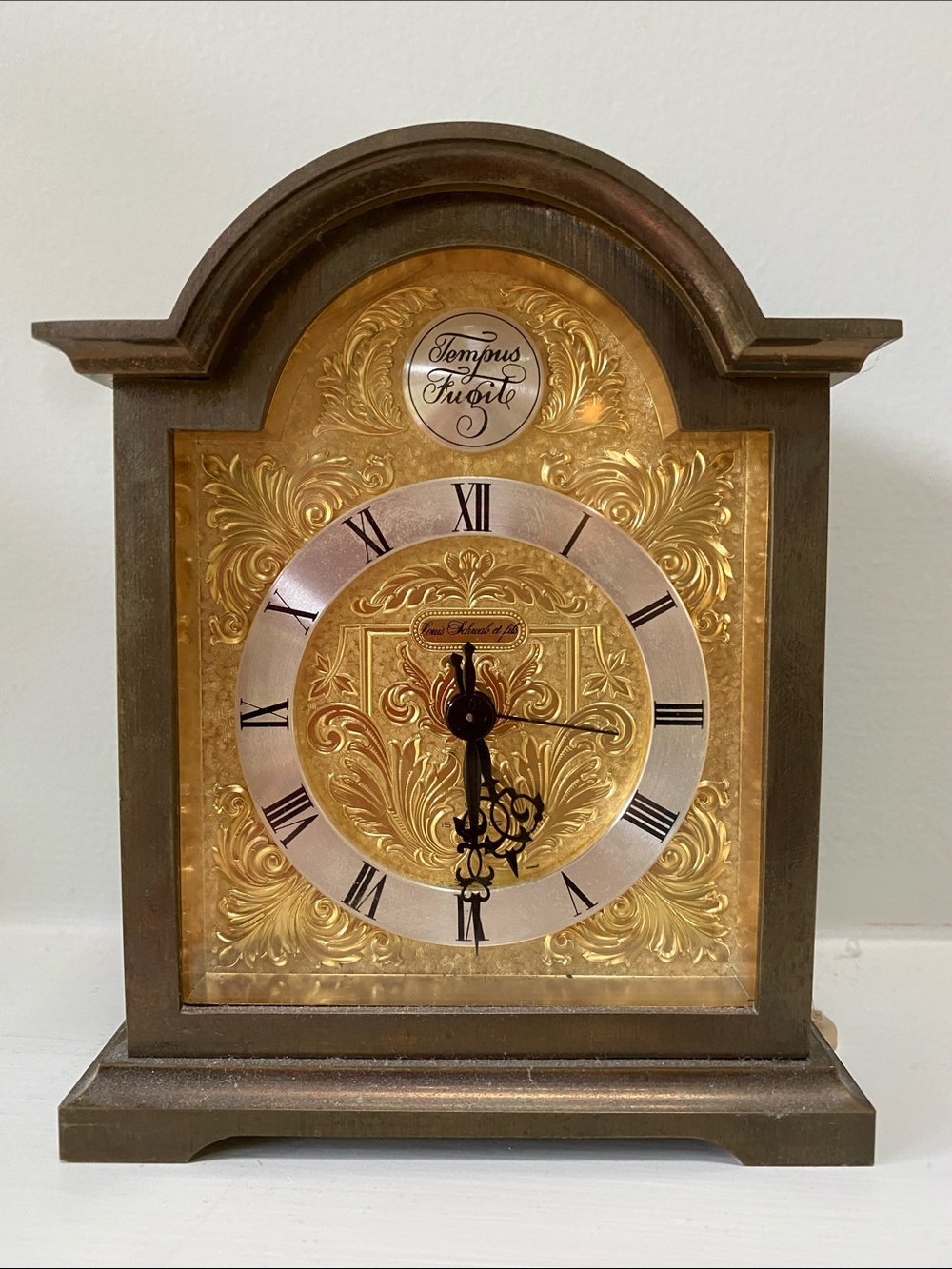 Vintage Tempus Fugit Louis Schwab Alarm Clock